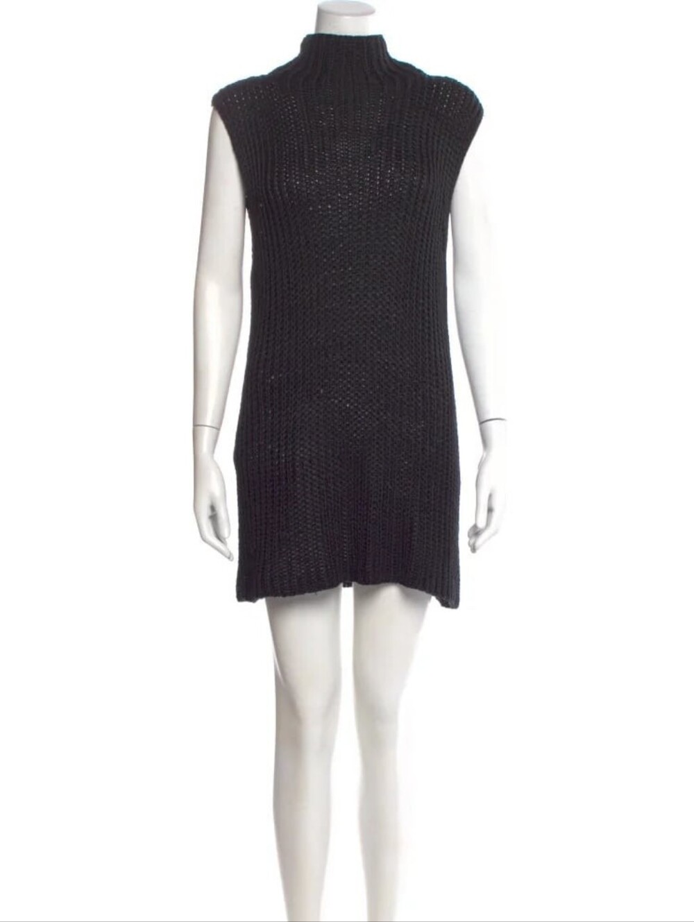 The Row Black Sleeveless Knit Tunic Dress